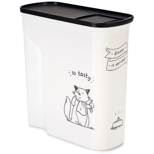 Curver - Pet Food Container Dinner is Served Cat 6L White