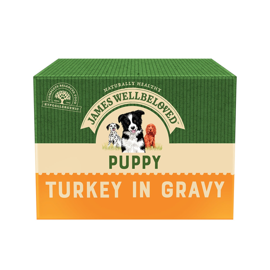 James Wellbeloved Puppy & Junior Pouches - Turkey with Rice - 10 x 150g