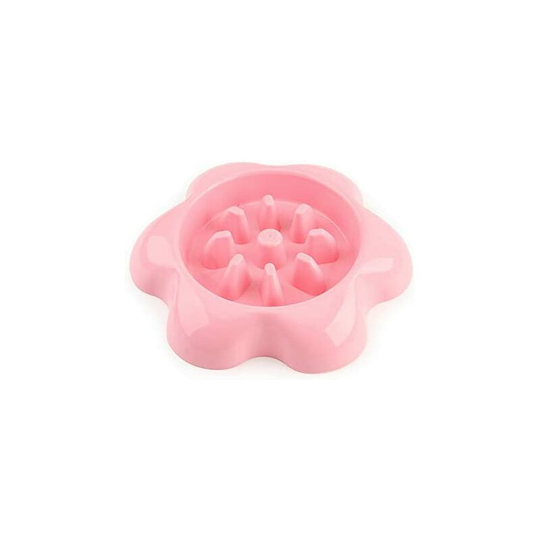 Dog Bowl Anti-Dog Feeding Food Bowls Puppy Slot Eater Dog Bowls Pet Feeder Feeder Bowls Large (Color: Flower Pink)