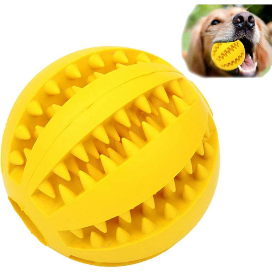 Soekavia - Dog Toy Ball, Nontoxic Bite Resistant Toy Ball for Pet Dogs Puppy Cat, Dog Pet Food Treat Feeder Chew Tooth Cleaning Ball Exercise Game iq