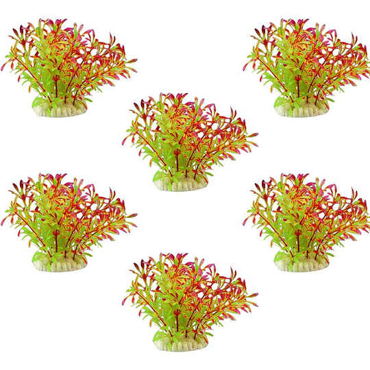 Realistic Aquatics for Aquarium Decoration, Colorful Artificial Aquarium Plants, 6 Pieces Large