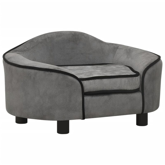 Dog Sofa Grey 67x47x36 cm Plush Vidaxl Grey