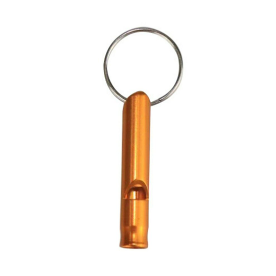 (x 1, GOLD ) Aluminium Dog Puppy Pet Walking Coloured Recall Training Whistle Survival Metal