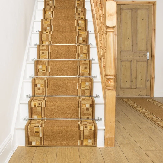 Alkmaar Looped Beige Stair Runner