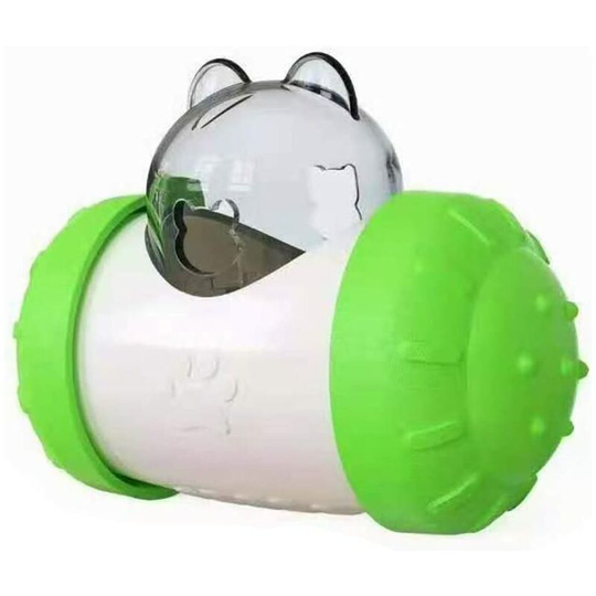 Salad Bowl Cat and Dog General Pet Toy Cup Puzzle Slow Food Leakage Ball without Electric Pet Interactive Food Leakage Green - Litzee