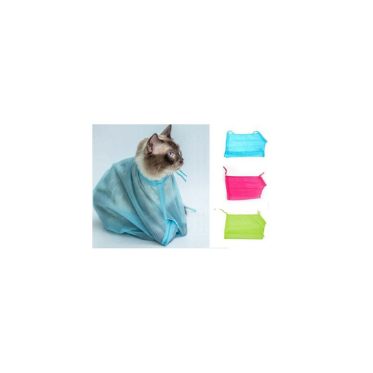 Mesh Cat Grooming Bath Bags Washing Bags For Pet Bathing Nail Trimming