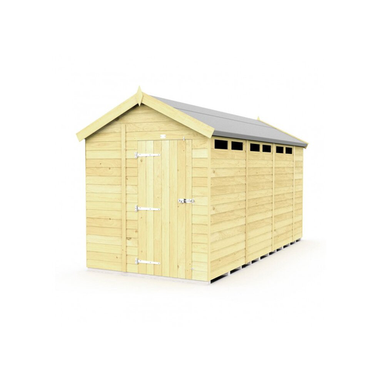 (7ft x 15ft Single Door) Apex Security Shed 7ft x 15ft Fast & Free 2-5 Days Nationwide Delivery