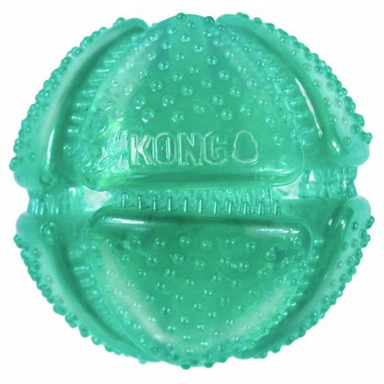 Squeezz Ball Dog Dental Toy (7cm) (Green) - Green - Kong
