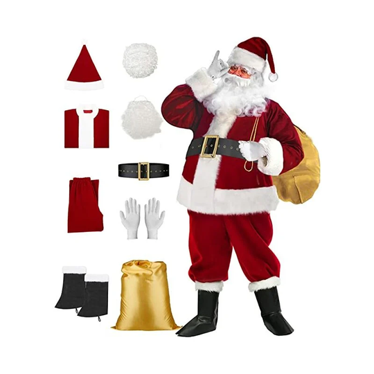 1 xxl Christmas Santa Claus Costume Men's Costume Santa Suit Set Santa Costume Christmas Costume