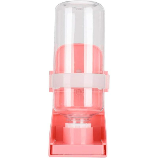 Soekavia - Self Dispensing Pet Waterer Pet Hanging Water Dispenser Feeder Plastic Pink Blue White Cat Dog Automatic Water Bowl Pet Supplies(8.1 x 6.1