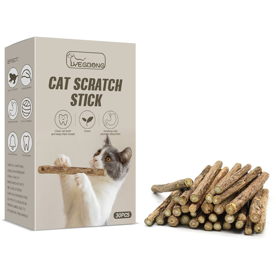 Matatabi Silvervine Sticks Natural Catnip Sticks - Molar Cleaning Tools Kitten Cat Chew Toy Natural Cat Toy (30 pcs)