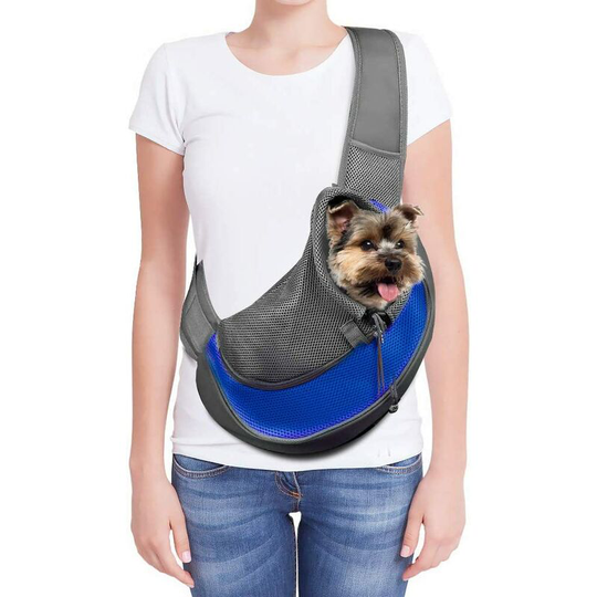 Pet Carrier - Hands Free Carrier Bag for Puppy Small Dog Cat Carrier Bag Breathable Mesh Carry Bag for Travel, Walk, Subway, - Blue