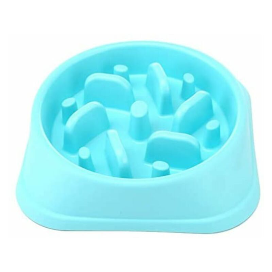 Slow Feeding Dog Slow Feeder Bowl Anti-Slip Design Fun Interactive Feeding Dogs (Blue)