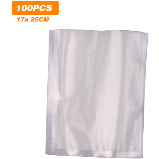 Superseller - Vacuum Sealer Bags Vacuum Sealer Storage Bags Dry & Moist Food Saver Accessories Pre-cut Bag, Single Embossed Surface, 100 Vacuum Bags
