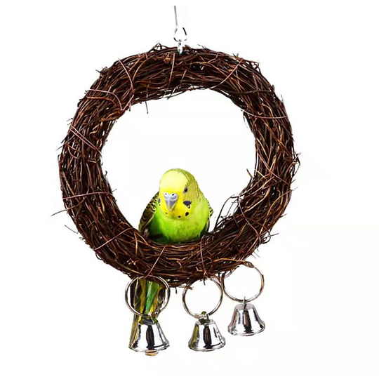 Parrot Swing Rattan Ring Toy Bird Cage Accessories