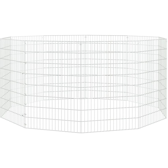 Vidaxl - 10-Panel Rabbit Cage 54x80 cm Galvanised Iron Silver