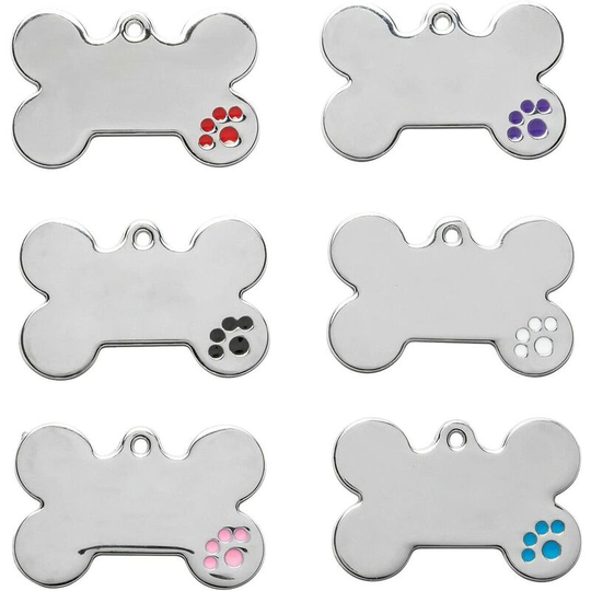 Tinor - Dog Tags, Bone id Tag for Dog, Engraved Bone Shaped Pet id Dog Tags, diy Engraved Cat Dog id Tags, Personalised Pet Identity Name Tags, Blank