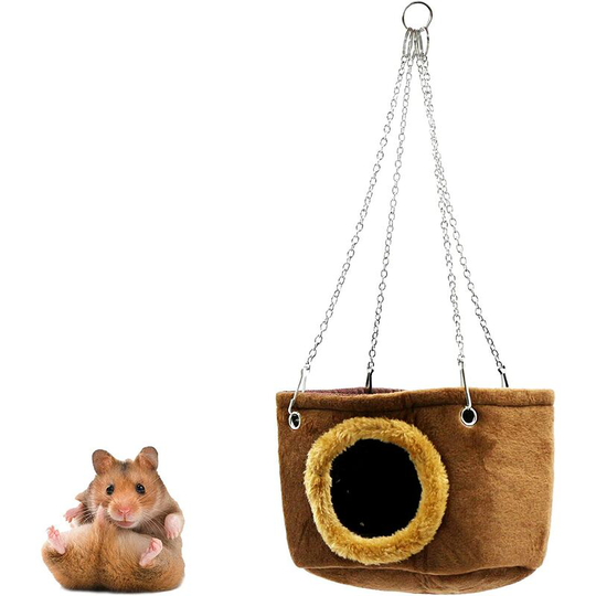 Pet Hammock Hamster Accessories Small Animal Hanging Cage with Hooks, Soft and Warm, for Squirrels, Chinchillas and Hamsters.