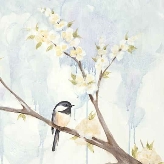 Spring Chickadees II by Jade Reynolds - Wrapped Canvas Art Prints