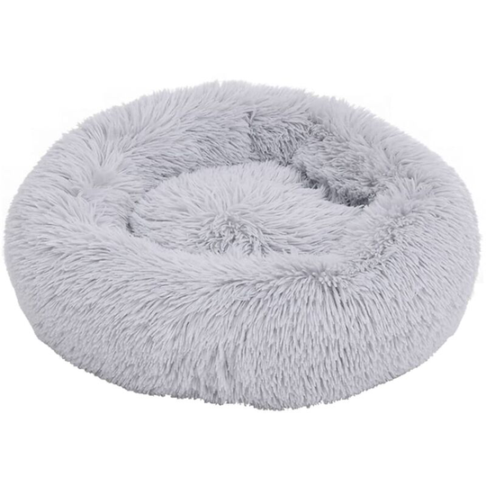 Washable Dog & Cat Cushion Light Grey 90x90x16 cm Plush Vidaxl Grey