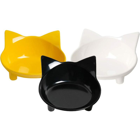 Cat Bowl Cat Food Bowls Non Slip Pet Bowls Shallow Cat Food Water Bowl to Stress Relief of Whisker Fatigue, Dog Bowl Cat Feeding Wide Bowls for Dogs