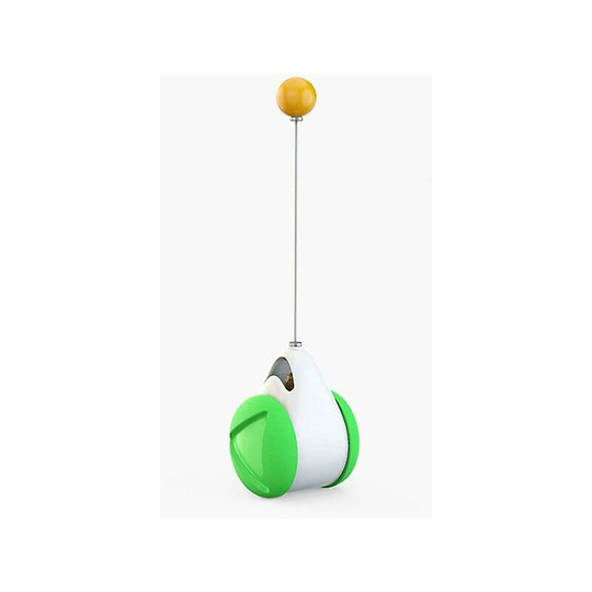 Tumbler Cat Toy With Wheels Automatic Indoor Exercise Cat Toys Interactive Lrregular Rotating Mode Funny Not Boring Cat Supplies - green