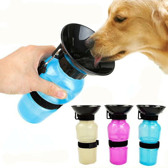 Pet Dog Drinking Water Bottle Sports Squeeze Type Puppy Cat Portable Outdoor Travel Feeding Bowl Drinking Pot Cup Dispenser (Pink)