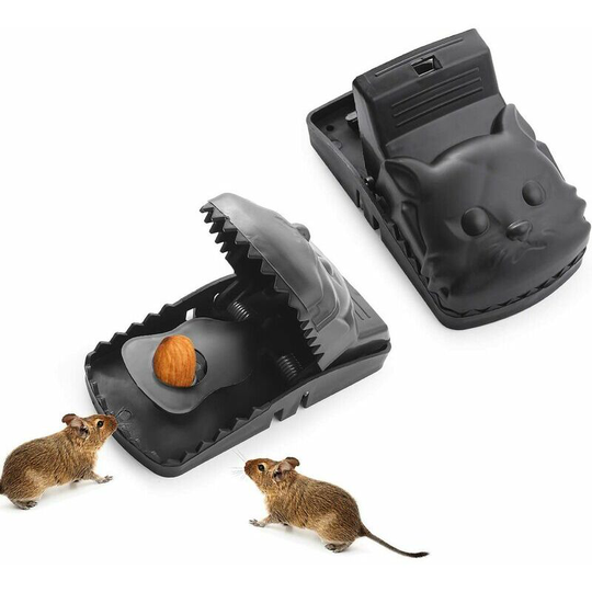 Mouse Trap Rat Trap 2 Piece Triumph Rodent Traps Effective Rat Control Mouse Trap Reusable Rat Control for Indoor Kitchen Home Garden - Flkwoh