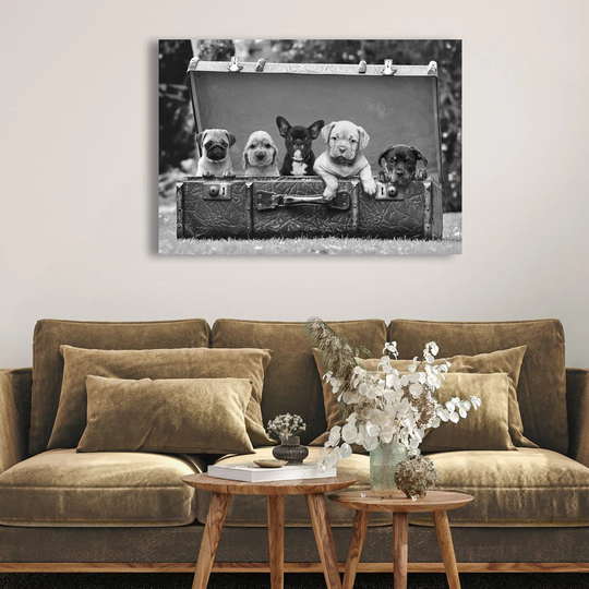 Puppies (detail) - Wrapped Canvas Art Prints