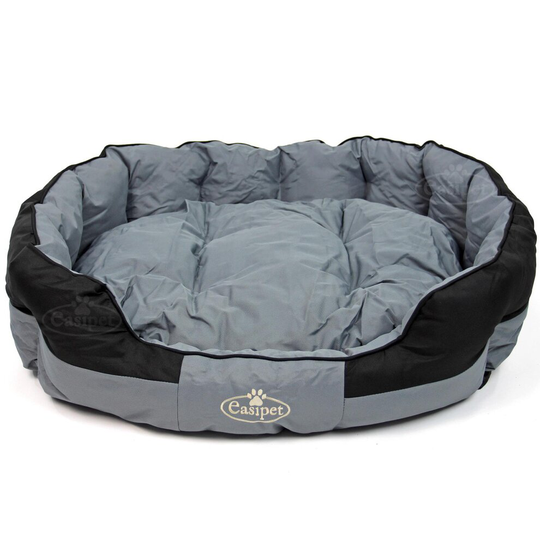 Waterproof Round Dog Bed in Grey/Black XL Easipet 74679