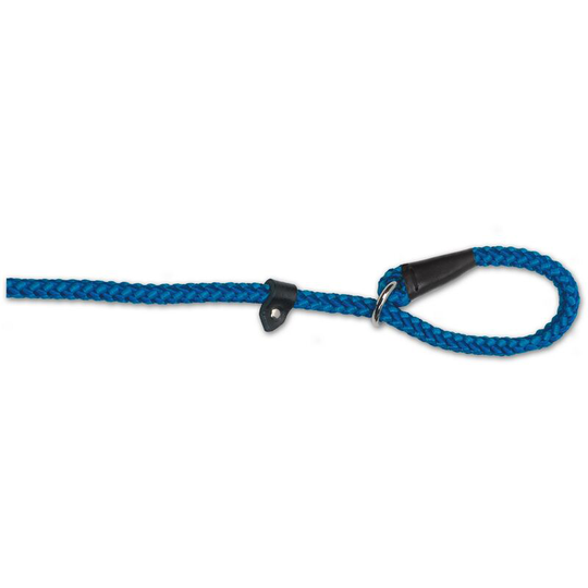 Pet Products Heritage Rope Dog Slip Lead (12mm x 1.2m) (Blue) - Blue - Ancol