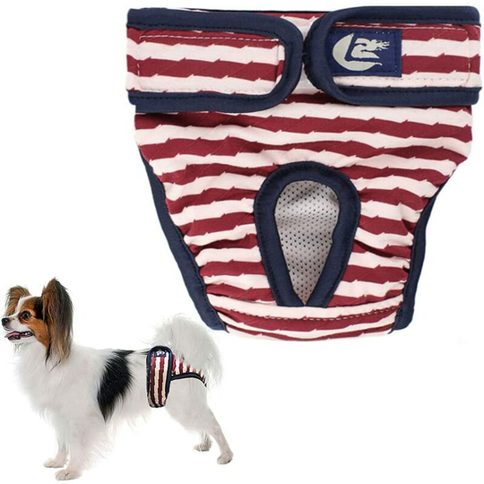 2 Pack Washable Dog Diapers, Dog Hygiene Pants, Washable Dog Physio Pants, Reusable Diapers For Female Dogs, Puppies,M