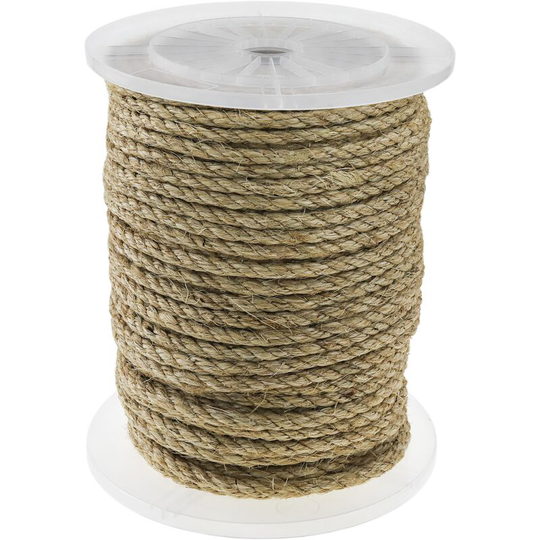 PrimeMatik - Twisted sisal rope 3 strands 100 m x 10 mm natural