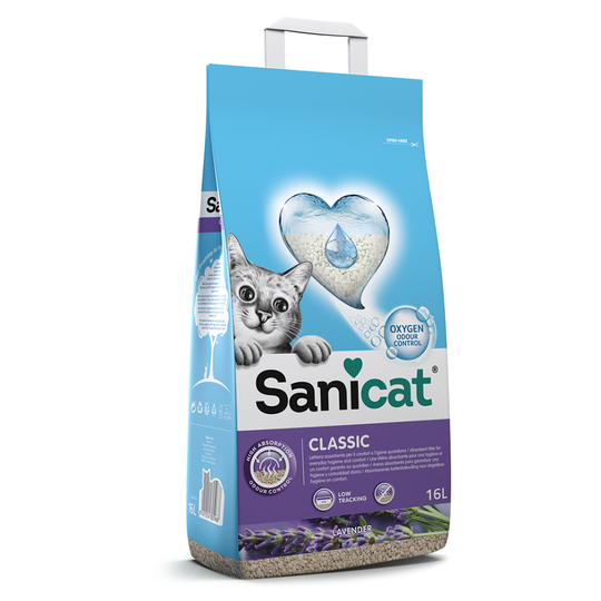 Sanicat Classic Lavender Cat Litter - Economy Pack: 2 x 16l