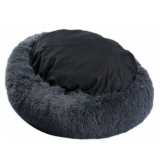 Bearsu - Comfy Calming Bed for Dogs and Cats, Washable Dog Cushion, Cozy Round Dog Bed