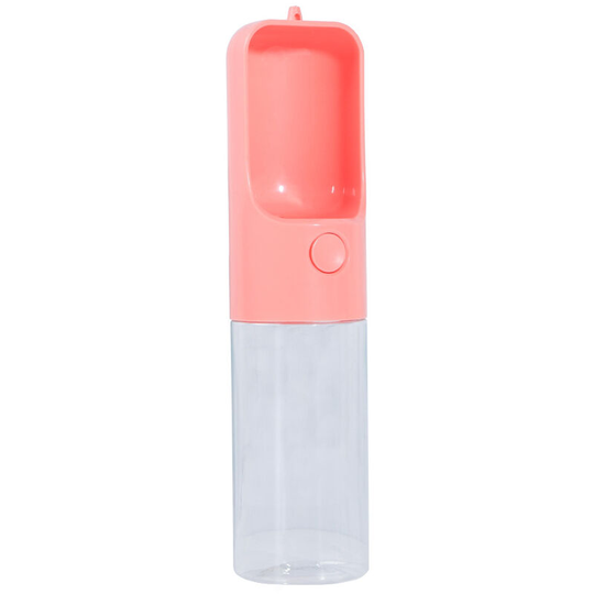 Dog Water Bottle 450ml Pink Pet Water Bottle Anti-Bacterial Portable Water Bottle Great for Outdoor Travel