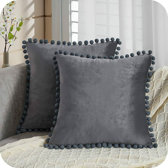Set of 2 Double Sided Soft Rabbit Fur Pillow Cases Rose Bush Pillow Case for Home, Living Room, Sofa, Bedroom, Decoration (Beige, 45x45cm)