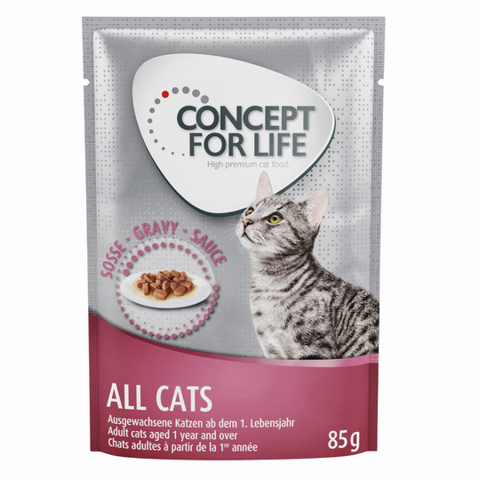 Concept for Life in Gravy & Jelly Mixed Saver Pack 24 x 85g - All Cats in Gravy & Jelly