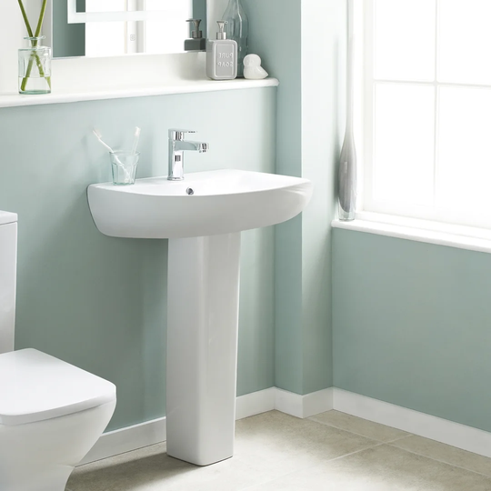China U-Shaped 545mm Full Pedestal Basin