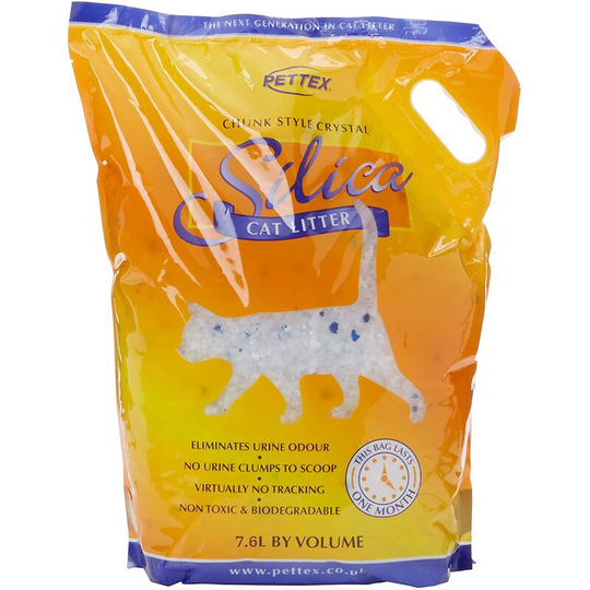 Silica Cat Litter (7.6L) (Crystal) - Crystal - Pettex