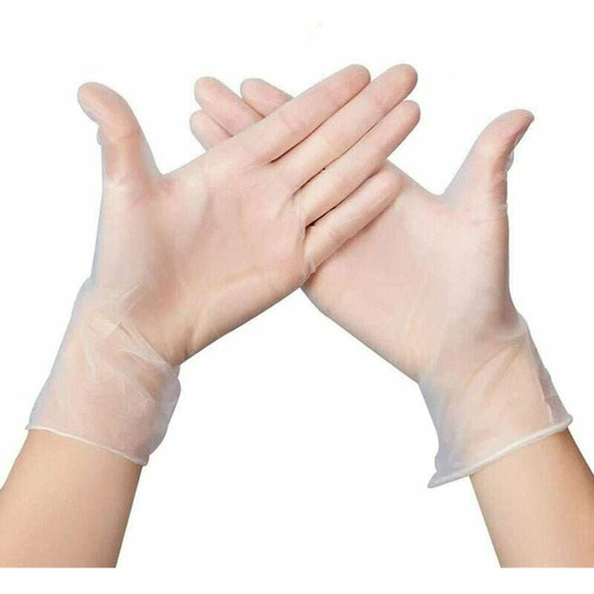 Monly - New Vinyl Multipurpose Gloves Extra Strong Powder Free Clear Disposable Gloves Medium Size Box of 100 - Food Safe - Latex Free Easy to Wear