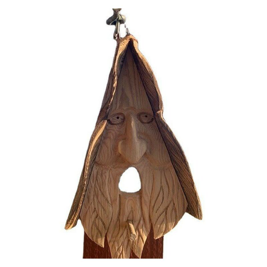 Benobby Kids - tree face decoration birdhouse bird feeder, fun whimsical decoration for outdoors large hand painted decorative tree face, plenty of