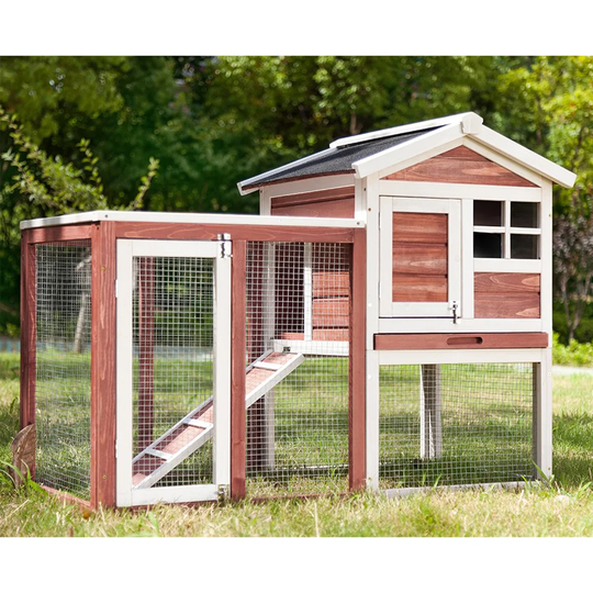 Lynette Weather Resistant Rabbit Hutch with Ramp