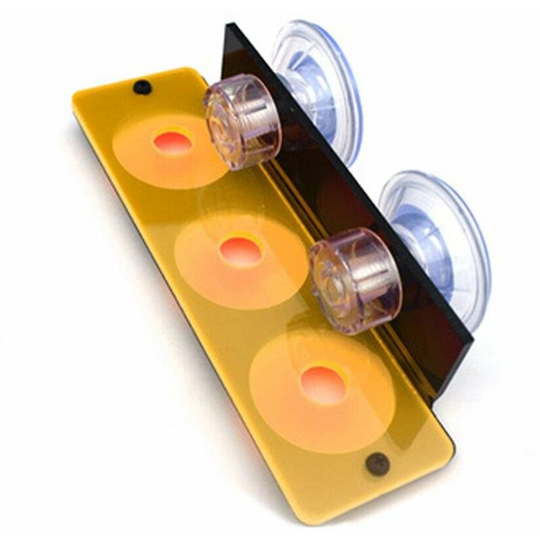 Thsidne Fish Tank Fluorescent Coral Rack Bracket Acrylic Aquarium Reef Holder With Suction Cup Mount Water Plant Stand Yellow Three Holes