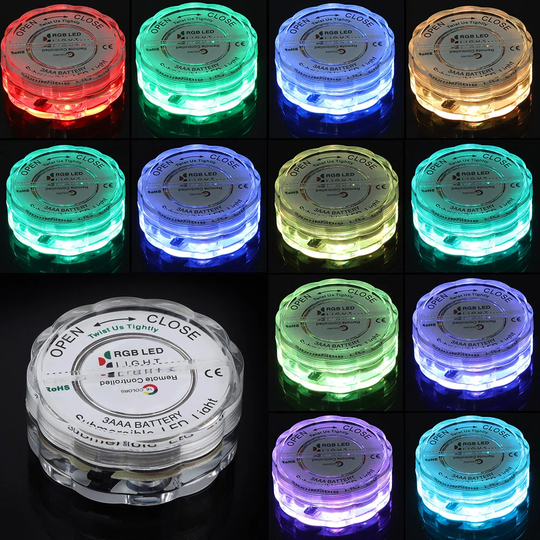 White Low Voltage Battery Powered Integrated LED Well Lights Pack