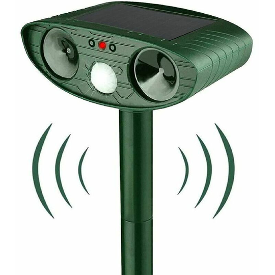 Solar Cat Repeller, Ultrasonic Cat Repeller, Ultrasonic Mouse Killer with Motion Sensor, Waterproof Outdoor Cat Repeller for Cats, Dogs, Rats,