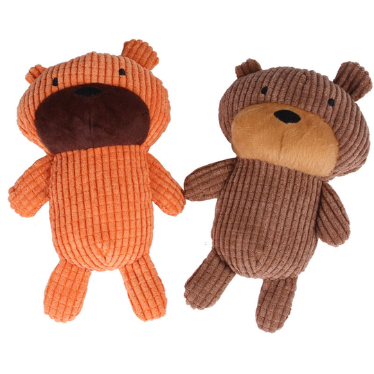2 pcs pet plush teeth bite resistant voice vent dog toy cartoon bear pet voice toy 24*14*7cm