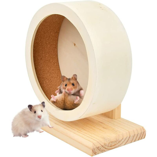 Heguyey - Wooden running wheel for hamsters, running wheel for hamsters