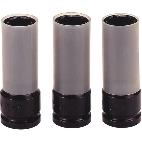 Teng Tools - 9203N 1/2' Drive 17, 19 & 21MM 6 Point Deep Metric Wheel Nut Impact Sockets