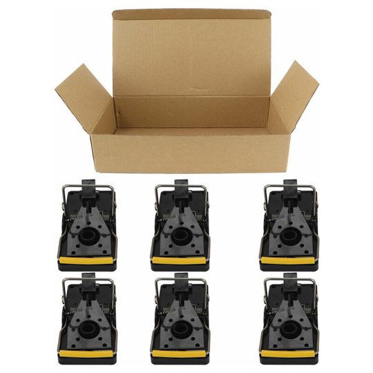 Mouse Trap Rat Trap for Indoor Kitchen Home Garden, New Reusable Mouse Trap with Powerful Spring, Safe, Sensitive, Effective, Easy to Use, Pack of 6